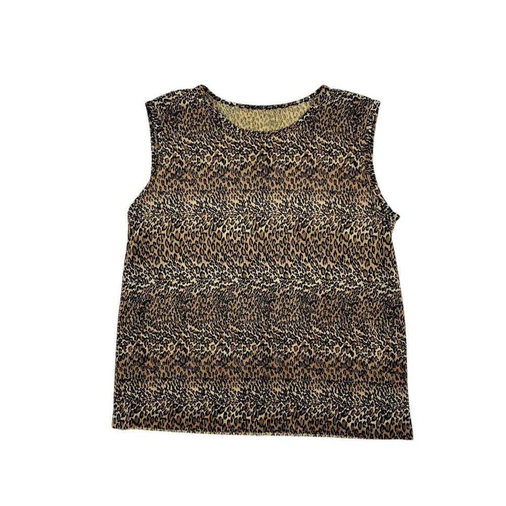 (Up To 50% Off SALE) Pleated Cheetah Print Summer Tank Top